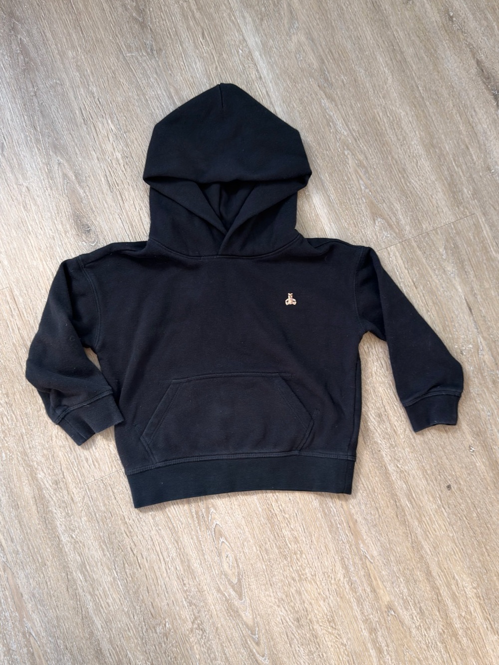 GAP Kids Black Hoodie with Small Embroidered Logo